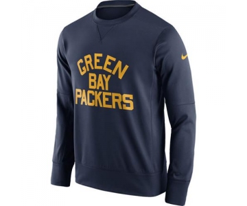 Men's Green Bay Packers Nike Navy Circuit Alternate Sideline Performance Sweatshirt