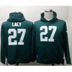 Nike Green Bay Packers #27 Eddie Lacy Green Hoodie