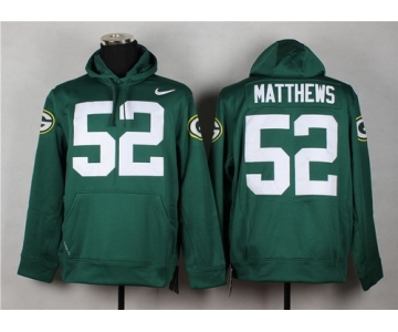 Nike Green Bay Packers #52 Clay Matthews Green Hoodie