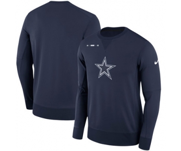 Men's Dallas Cowboys Nike Navy Sideline Team Logo Performance Sweatshirt