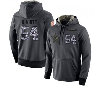 NFL Men's Nike Dallas Cowboys #54 Randy White Stitched Black Anthracite Salute to Service Player Performance Hoodie