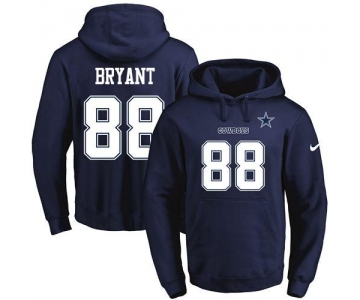 Nike Cowboys #88 Dez Bryant Navy Blue Name & Number Pullover NFL Hoodie