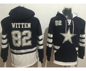 Nike Dallas Cowboys #82 Jason Witten Navy Blue White Name & Number Pullover NFL Hoodie