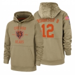 Chicago Bears #12 Allen Robinson II Nike Tan 2019 Salute To Service Name & Number Sideline Therma Pullover Hoodie