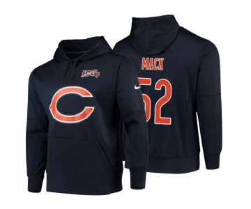 Chicago Bears #52 Khalil Mack Nike NFL 100 Primary Logo Circuit Name & Number Pullover Hoodie Navy