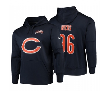 Chicago Bears #96 Akiem Hicks Nike NFL 100 Primary Logo Circuit Name & Number Pullover Hoodie Navy