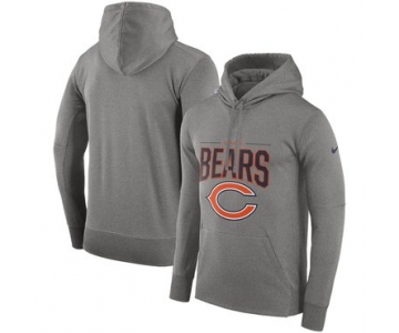 Chicago Bears Nike Sideline Property Of Performance Pullover Hoodie Gray