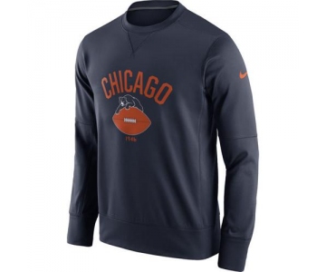 Men's Chicago Bears Nike Navy Circuit Alternate Sideline Performance Sweatshirt