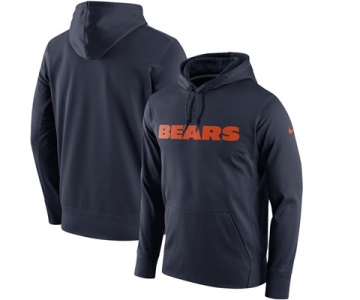 Men's Chicago Bears Nike Navy Performance Circuit Wordmark Essential Pullover Hoodie