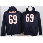 Nike Chicago Bears #69 Jared Allen Navy Blue Hoodie