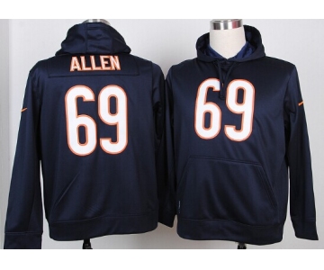 Nike Chicago Bears #69 Jared Allen Navy Blue Hoodie