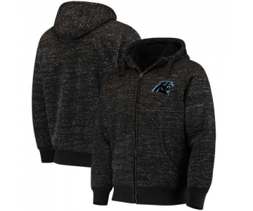 Carolina Panthers G-III Sports by Carl Banks Discovery Sherpa Full-Zip Jacket - Heathered Black