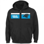 Carolina Panthers Majestic Touchback Full-Zip Hoodie - Black