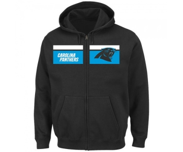 Carolina Panthers Majestic Touchback Full-Zip Hoodie - Black