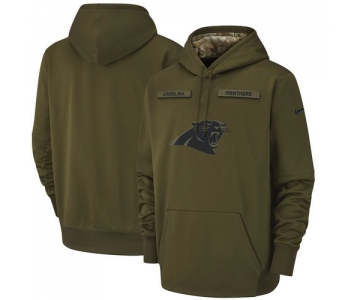 Carolina Panthers Nike Salute to Service Sideline Therma Performance Pullover Hoodie - Olive