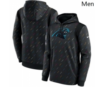 Men Carolina Panthers Nike Charcoal 2021 NFL Crucial Catch Therma Pullover Hoodie