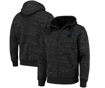 Men's Carolina Panthers G-III Sports by Carl Banks Heathered Black Discovery Sherpa Full-Zip Jacket