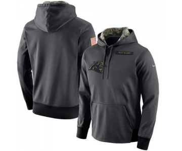 Men's Carolina Panthers Nike Anthracite Salute to Service Player Performance Hoodie