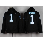 Nike Carolina Panthers #1 Cam Newton Black Hoodie