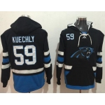 Nike Carolina Panthers #59 Luke Kuechly Black Blue Name & Number Pullover NFL Hoodie