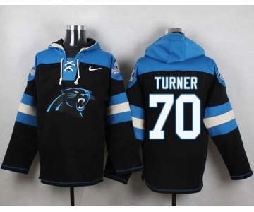 Nike Panthers #70 Trai Turner Black Player Pullover NFL Hoodie