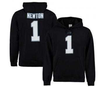 Panthers #1 Cam Newton Black Majestic Eligible Receiver II Name & Number NFL Hoodie