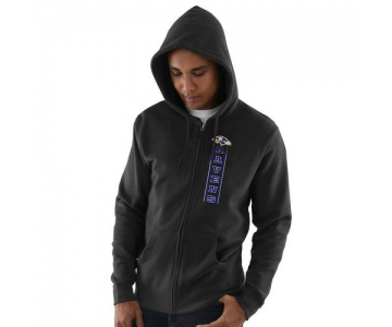 Baltimore Ravens Hook and Ladder Full-Zip Hoodie - Black