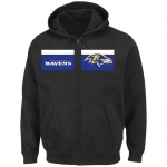 Baltimore Ravens Majestic Touchback Full-Zip Hoodie - Black