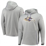 Baltimore Ravens Nike Sideline Performance Player Pullover Hoodie Heathered Gray