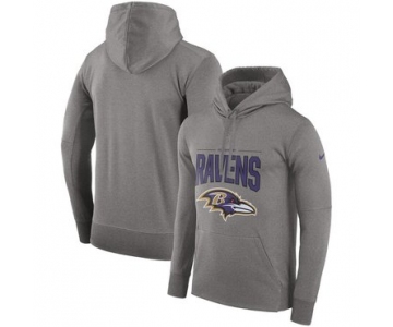 Baltimore Ravens Nike Sideline Property of Performance Pullover Hoodie Gray