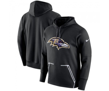 Men's Baltimore Ravens Nike Black Champ Drive Vapor Speed Pullover Hoodie