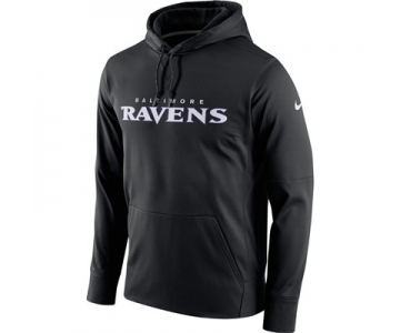 Men's Baltimore Ravens Nike Black Circuit Wordmark Essential Performance Pullover Hoodie