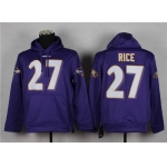 Nike Baltimore Ravens #27 Ray Rice Purple Hoodie