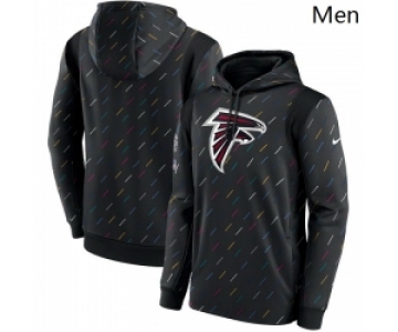 Men Atlanta Falcons Nike Charcoal 2021 NFL Crucial Catch Therma Pullover Hoodie