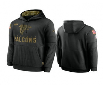 Men's Atlanta Falcons Black 2020 Salute to Service Sideline Performance Pullover Hoodie