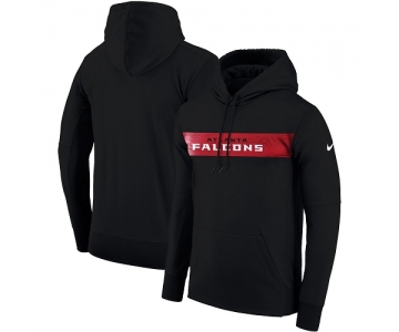 Men's Atlanta Falcons Nike Black Sideline Team Performance Pullover Hoodie