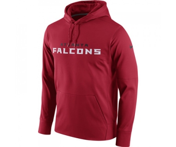 Men's Atlanta Falcons Nike Red Circuit Wordmark Essential Performance Pullover Hoodie