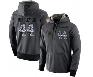 NFL Men's Nike Atlanta Falcons #44 Vic Beasley Jr Stitched Black Anthracite Salute to Service Player Performance Hoodie