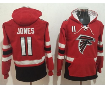 Nike Atlanta Falcons #11 Julio Jones Red Black Name & Number Pullover NFL Hoodie