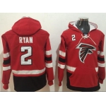 Nike Atlanta Falcons #2 Matt Ryan Red Black Name & Number Pullover NFL Hoodie