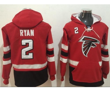 Nike Atlanta Falcons #2 Matt Ryan Red Black Name & Number Pullover NFL Hoodie