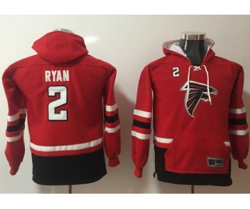 Nike Atlanta Falcons #2 Matt Ryan Red Youth Name & Number Pullover NFL Hoodie