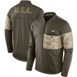 Nike Atlanta Falcons Olive Salute to Service Sideline Hybrid Half Zip Pullover Jacket