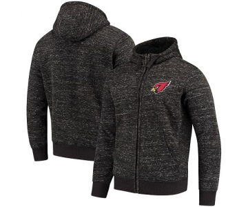 Men's Arizona Cardinals G-III Sports by Carl Banks Heathered Black Discovery Sherpa Full-Zip Jacket