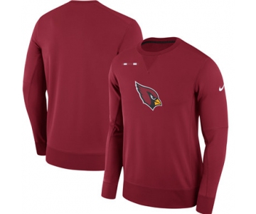 Men's Arizona Cardinals Nike Cardinal Sideline Team Logo Performance Sweatshirt