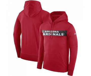 Men's Arizona Cardinals Nike Cardinal Sideline Team Performance Pullover Hoodie