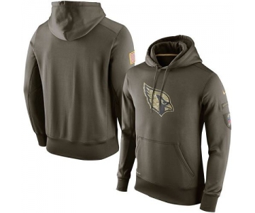 Men's Arizona Cardinals Nike Olive Salute To Service KO Performance Hoodie