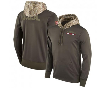 Men's Arizona Cardinals Nike Olive Salute to Service Sideline Therma Pullover Hoodie