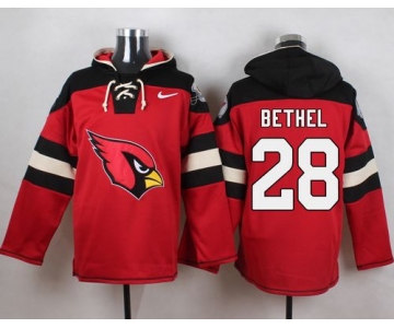 Nike Cardinals #28 Justin Bethel Red Player Pullover NFL Hoodie