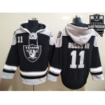 Men's Las Vegas Raiders #11 Henry Ruggs III NEW Black 2020 Inaugural Season Pocket Stitched NFL Pullover Hoodie